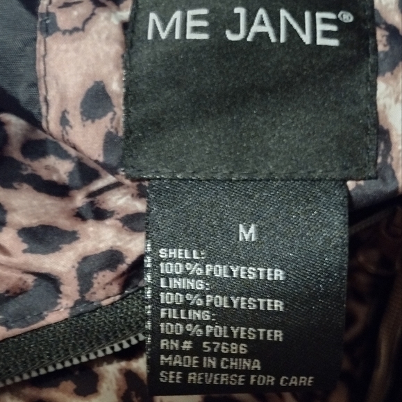 Me Jane Leopard Puffer Coat Women's Med NWT - Picture 3 of 6